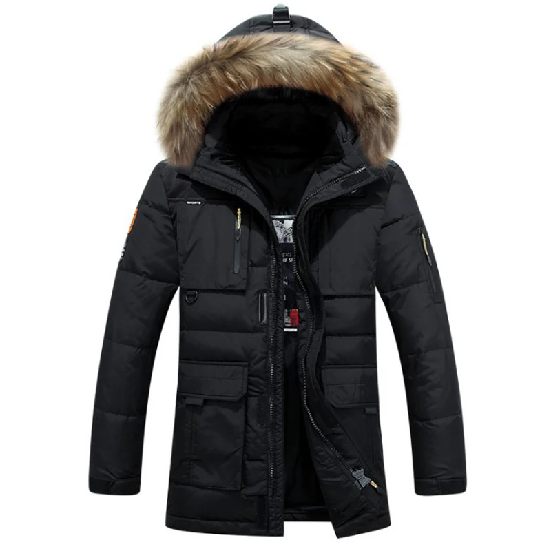 Brand duck down jacket men Winter jacket men high quality fur collar down coat thickening warm mens outwear overcoat