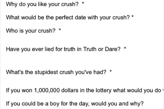 truth or dare quiz over text