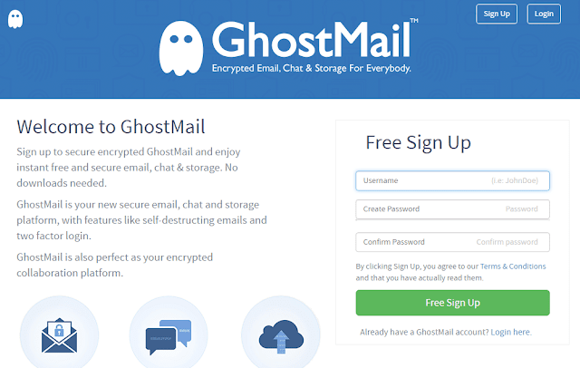 how to create email without phone number using ghostmail 
