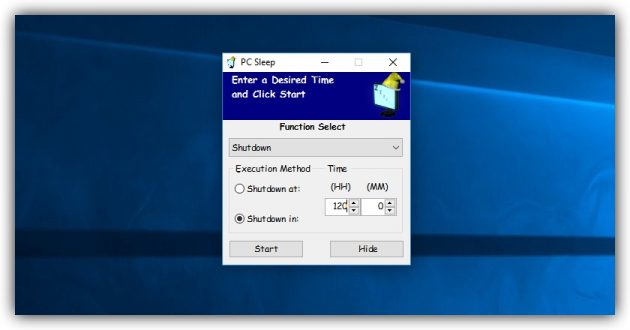Как настроить таймер выключения компьютера с Windows с помощью PC Sleep