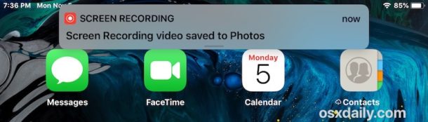 How to use Screen Recording in iOS on iPhone or iPad