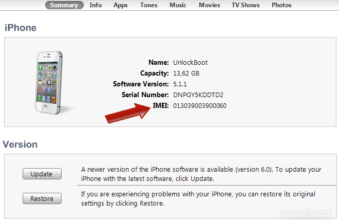 how to find iphone imei code