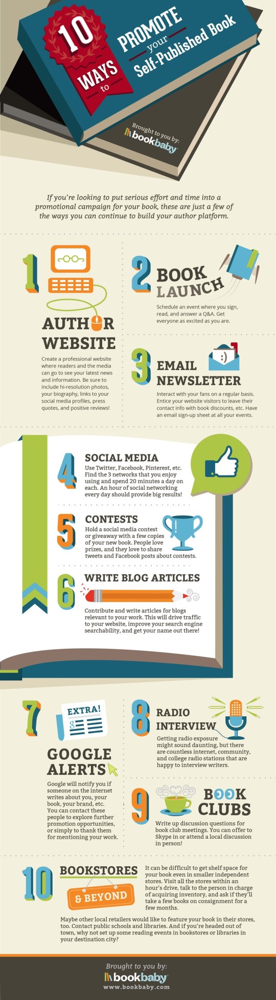 10 ways to promote a self-published book #infographic