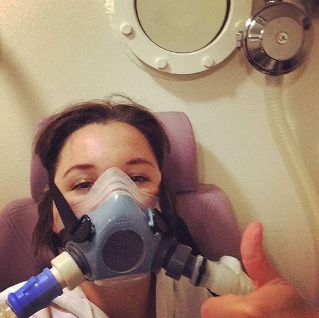 Among the treatments Sophie says have helped her to stay well include a hyperbaric oxygen therapy chamber - the equivalent of diving down to 33ft beneath the sea - which give high levels of oxygen and can boost the immune system, which helps the body