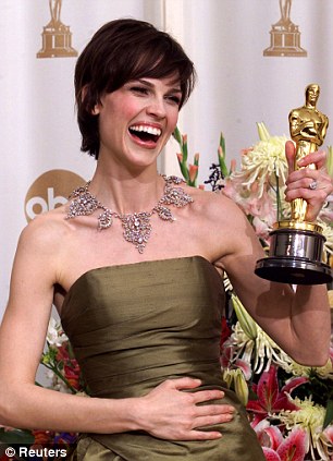 Hollywood: Hilary Swank won an Oscar in 200 for playing a teenager who pretended to be a boy, but was a girl, in the film Boys Don