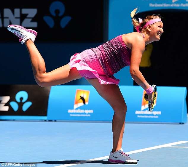 Success: Azarenka beat Johanna Larsson in round 1 on day 2 of the competition
