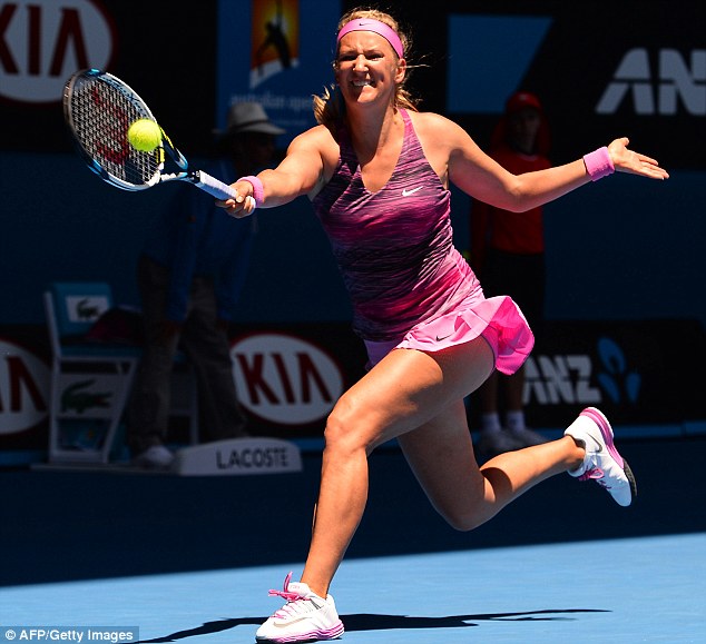 Pretty in pink: The blonde tennis player looked pretty in an all pink ensemble