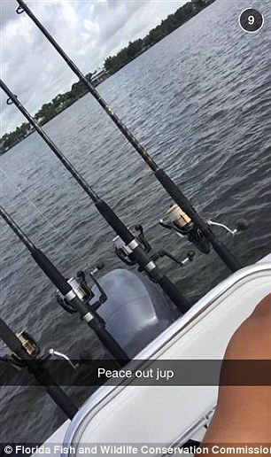 A Snapchat sent by the boys to their friends as they left the Florida coast was revealed last month