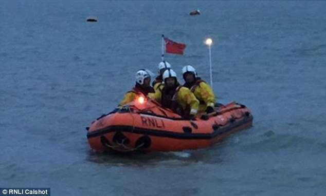 RNLI Calshot shared photographs of the rescue effort on their Facebook page. The teenager was treated by paramedics for a leg injury but did not require hospital treatment 