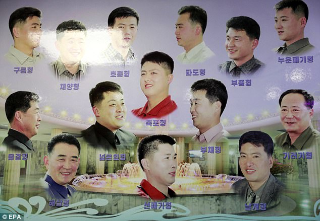 North Korean men and women have a choice of just 15 approved hairstyles, it has been claimed. Illustrated guides have reportedly appeared in hairdressers in Pyongyang showing haircuts deemed acceptable by Kim Jong-un