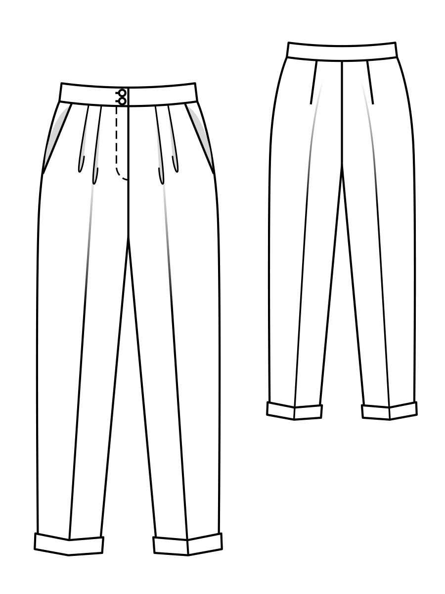 Описание внешнего вида мужских брюк: С иголочки!: Обработка брюк: описание внешнего вида