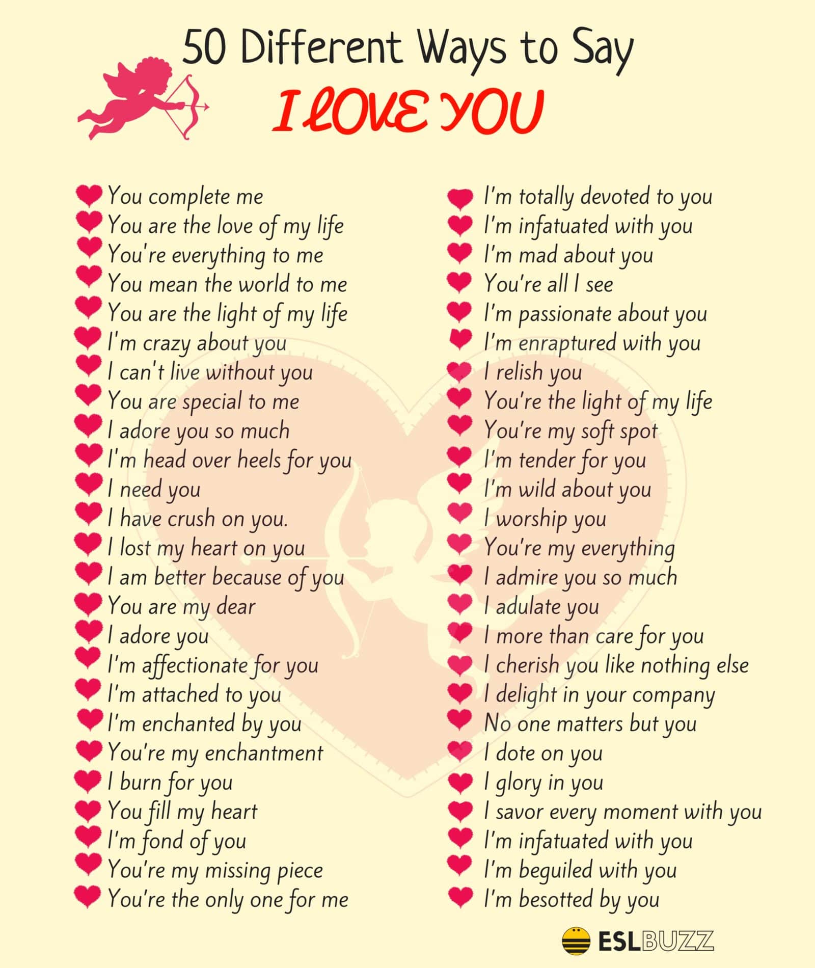 Other Ways To Say I LOVE YOU