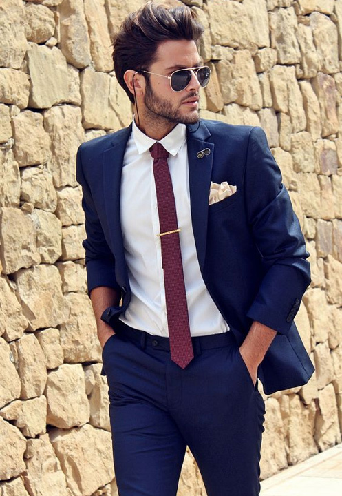 Blue Suit Red Tie Combination - Bewakoof Blog