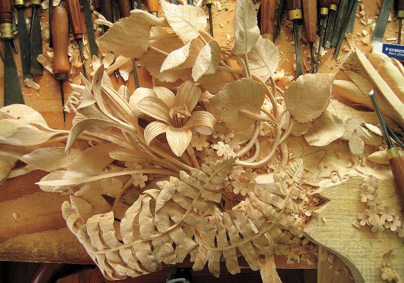 Оригинальный букет цветов из дерев