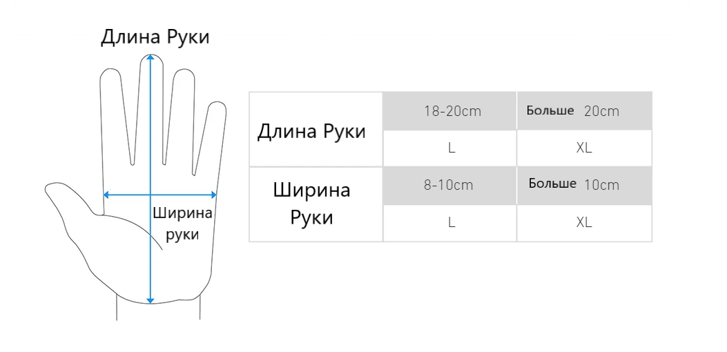 Как измерить размер перчаток мужских: Таблица размеров перчаток | Как определить размер перчаток ?