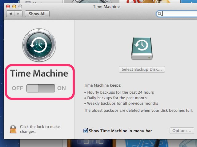 how to recover deleted internet history on Mac -ensure time machine is on