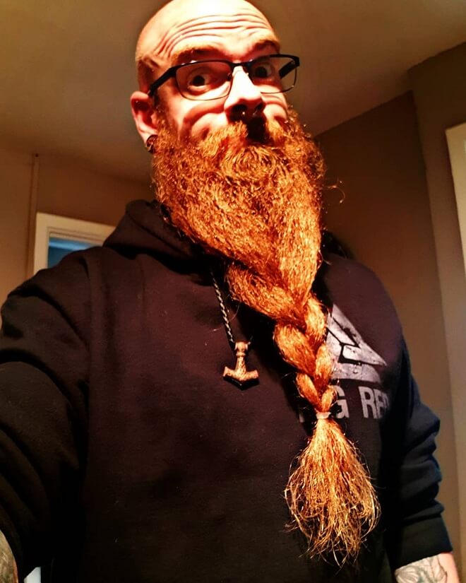 Low French Braided Beard