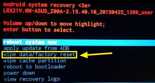 unlock android with factory reset