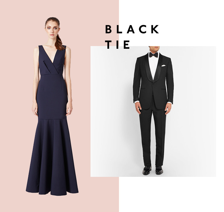 Black tie дресс код для женщин фото цвета платья