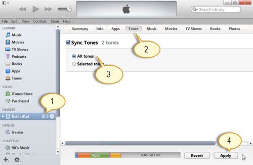 how to add ringtones to iphone from computer via itunes