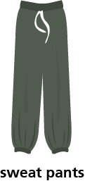 illustration of a pair of sweat pants