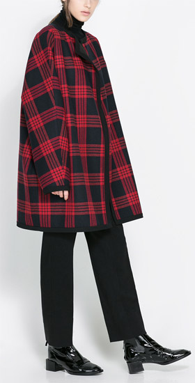 Zara Checked Studio Cape