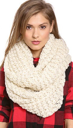 Paula Bianco Chunky Knit Wrap Scarf