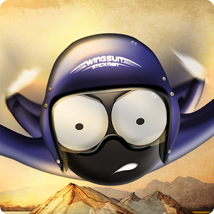 Wingsuit Stickman   полеты рисованного человечка для Android