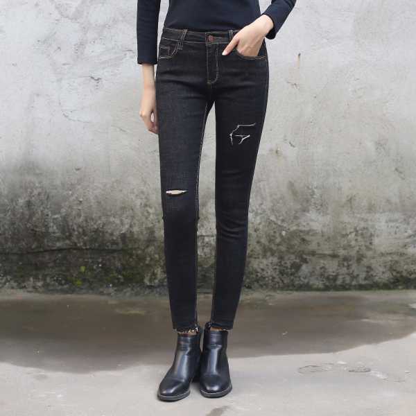 Черные джинсы порванные – с чем носить, с порванными коленями