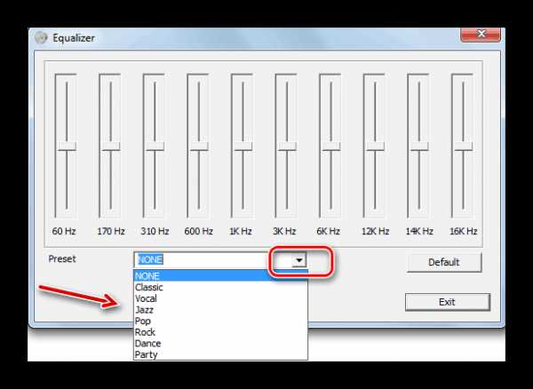 Настройки эквалайзера для баса на компьютер