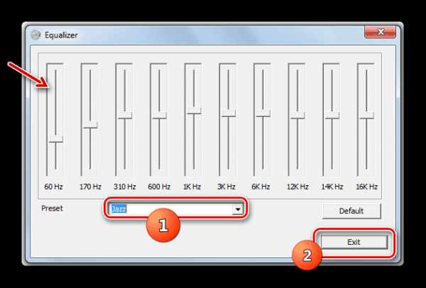 Настройки эквалайзера для баса на компьютер
