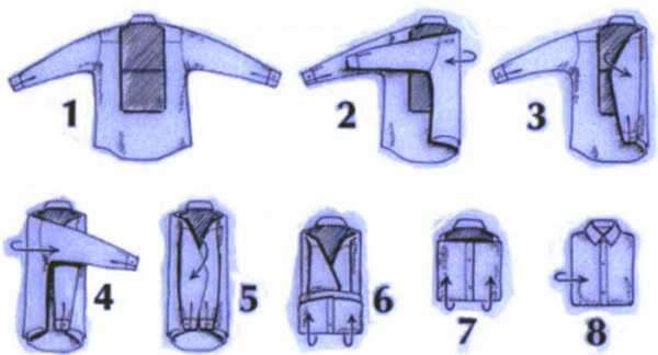 Как складывать красиво рубашки – пошаговая техника для изделий с длинными и короткими рукавами