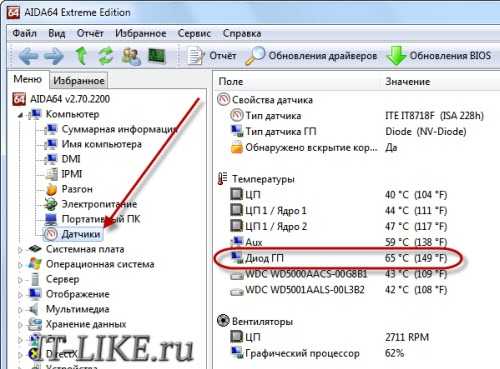 Как в aida64 посмотреть температуру видеокарты – Aida64 Extreme как узнать температуру видеокарты