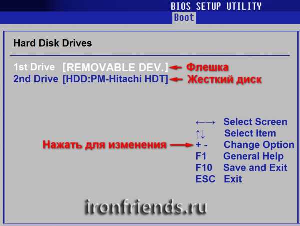 Как в bios установить приоритет загрузки с флешки – BIOS USB ?