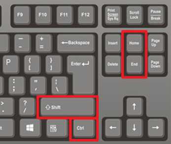 Как все выделить на клавиатуре – Как выделить текст с помощью клавиатуры