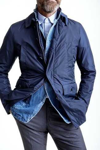 Пиджак джинсовый черный мужской – Купить мужские пиджаки джинсовые в интернет-магазине Lookbuck