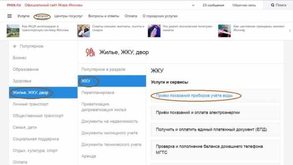 Подать информацию по счетчикам воды – Передача показаний счетчиков воды / Госуслуги Москвы