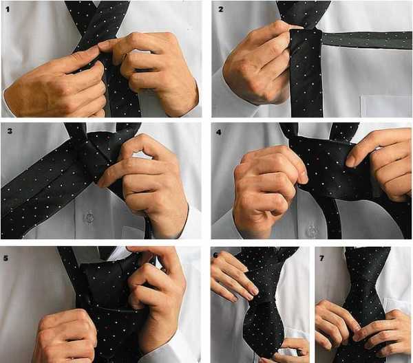 Поэтапно завязывание галстука – Как завязать галстук правильно: пошаговая схема, фото. Простый способы завязать галстук красиво: классический, двойной узел