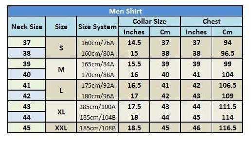 Размеры мужских рубашек – Размеры мужских рубашек (таблицы размеров)