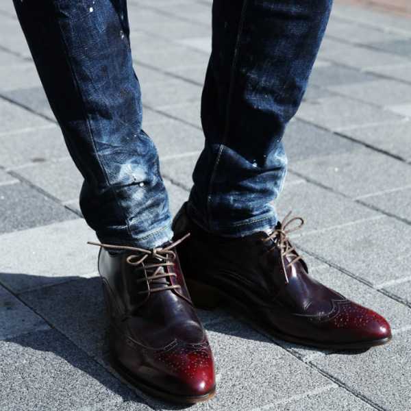 Бордовые туфли мужские с чем носить
