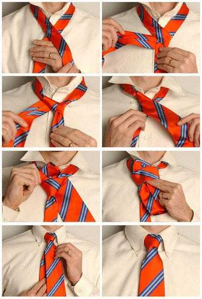 Узел галстука двойной – пошаговая инструкция с фото и видео